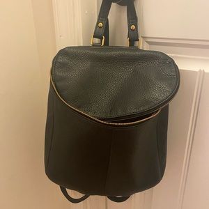 Hobo Bags Black Leather Backpack